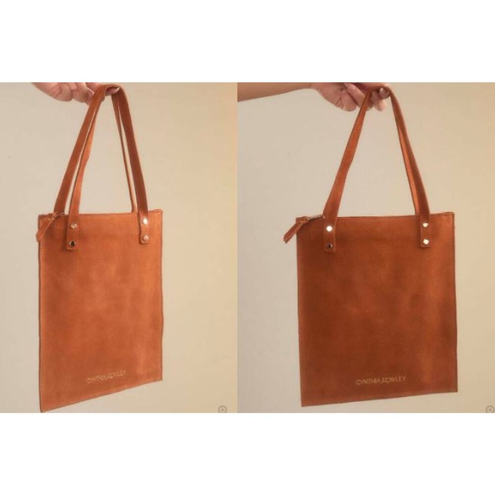 NEW Cynthia Rowley Women's Sleek Suede Tote Brown NWT 225.00